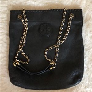 Tory Burch Marion Swingpack - Black Leather